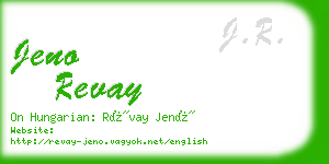 jeno revay business card